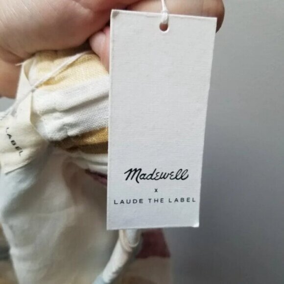 Madewell x Laude the Label Everyday Shorts in Painter Stripe 100% Linen M - Picture 6 of 13